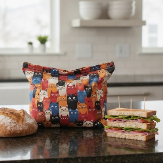 WOSKOWOREK KOTY - ekologiczny worek XL 36x32 cm