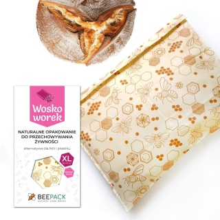 WOSKOWOREK PSZCZOŁY - ekologiczny worek XL 36x32 cm